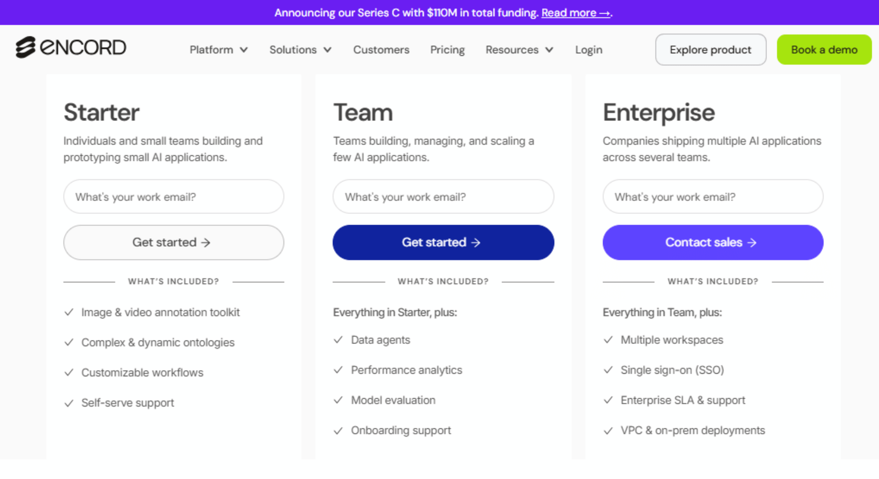 Encord pricing tiers for enterprise computer vision teams in 2026